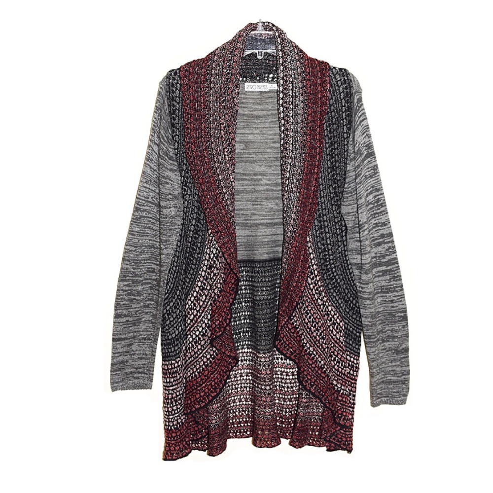 Retro Threads Waterfall Drape Knit Cardigan